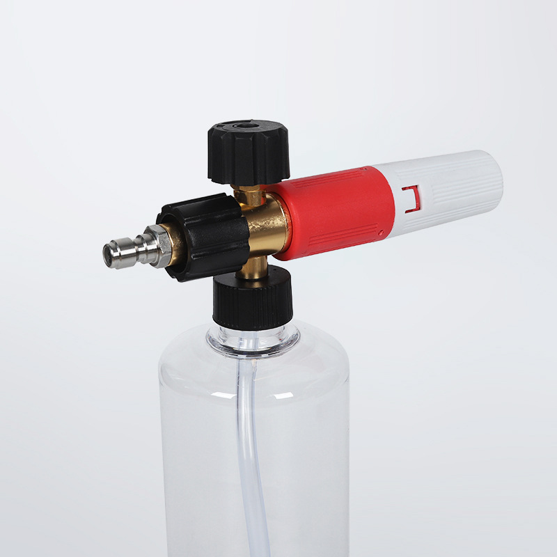 고압 퀵 플러그 투명 섹터 모양의 PA 세차 거품 냄비