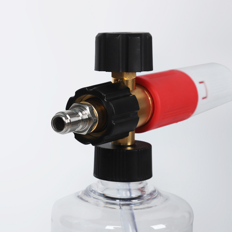 고압 퀵 플러그 투명 섹터 모양의 PA 세차 거품 냄비