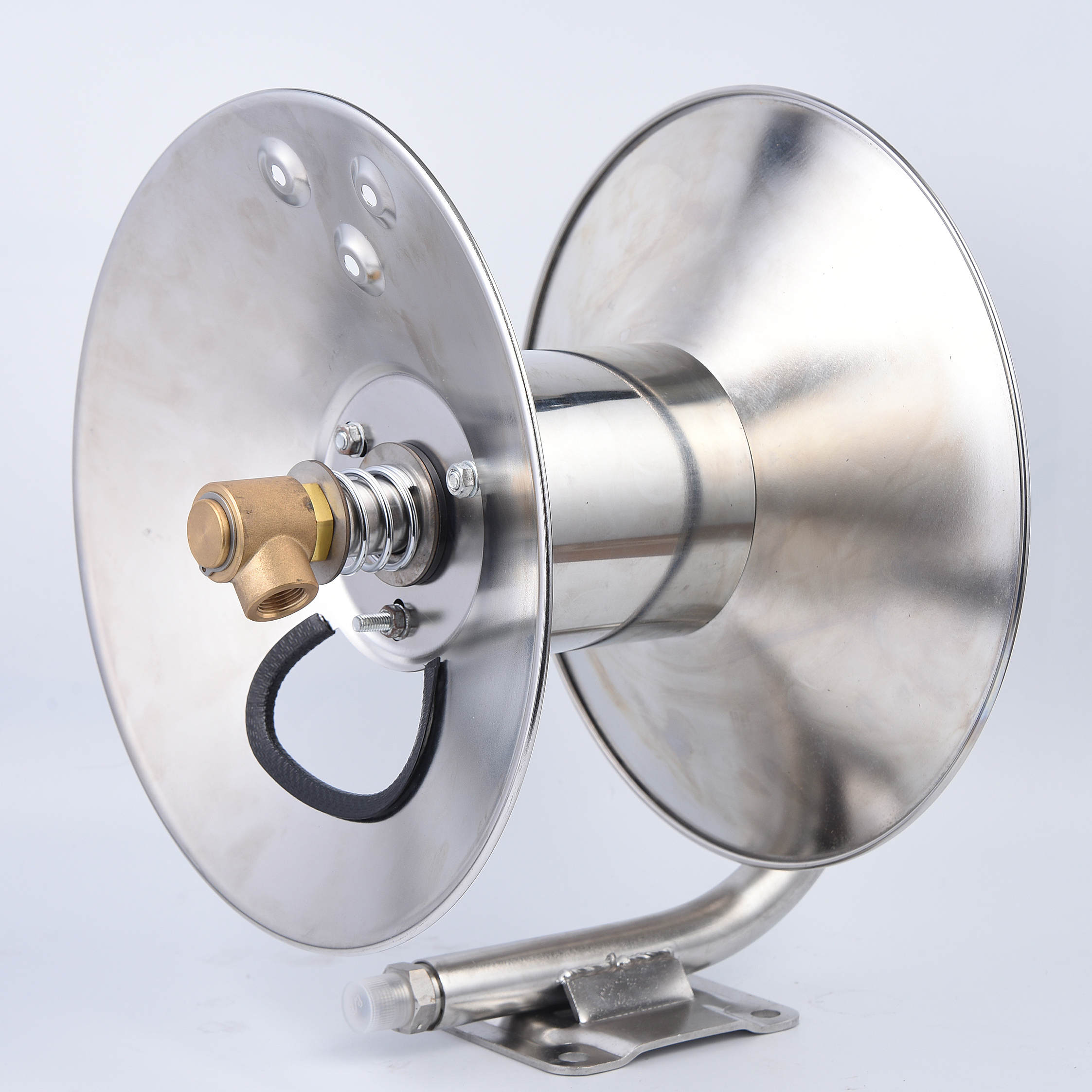 고압 스테인레스 스틸 손 크랭크 호스 릴 자동차 세척