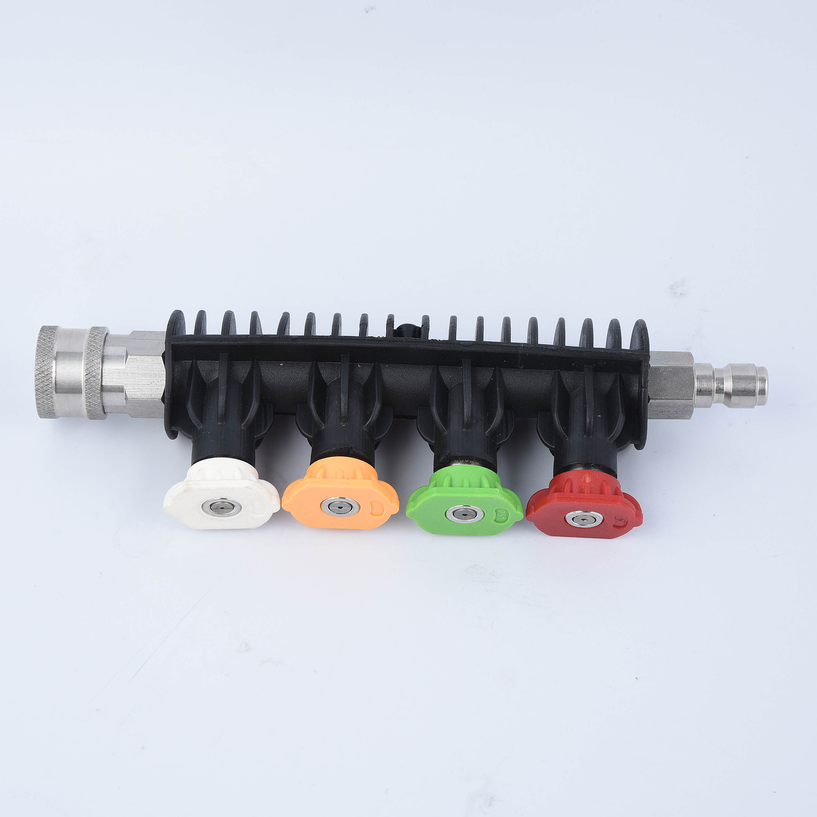 노즐 홀더 및 4 압력 와셔 노즐로 스테인레스 스틸 랜스를 빠르게 연결하십시오.